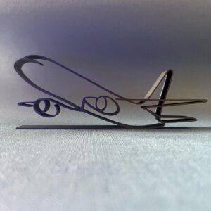 Minimalistische one line vliegtuigje