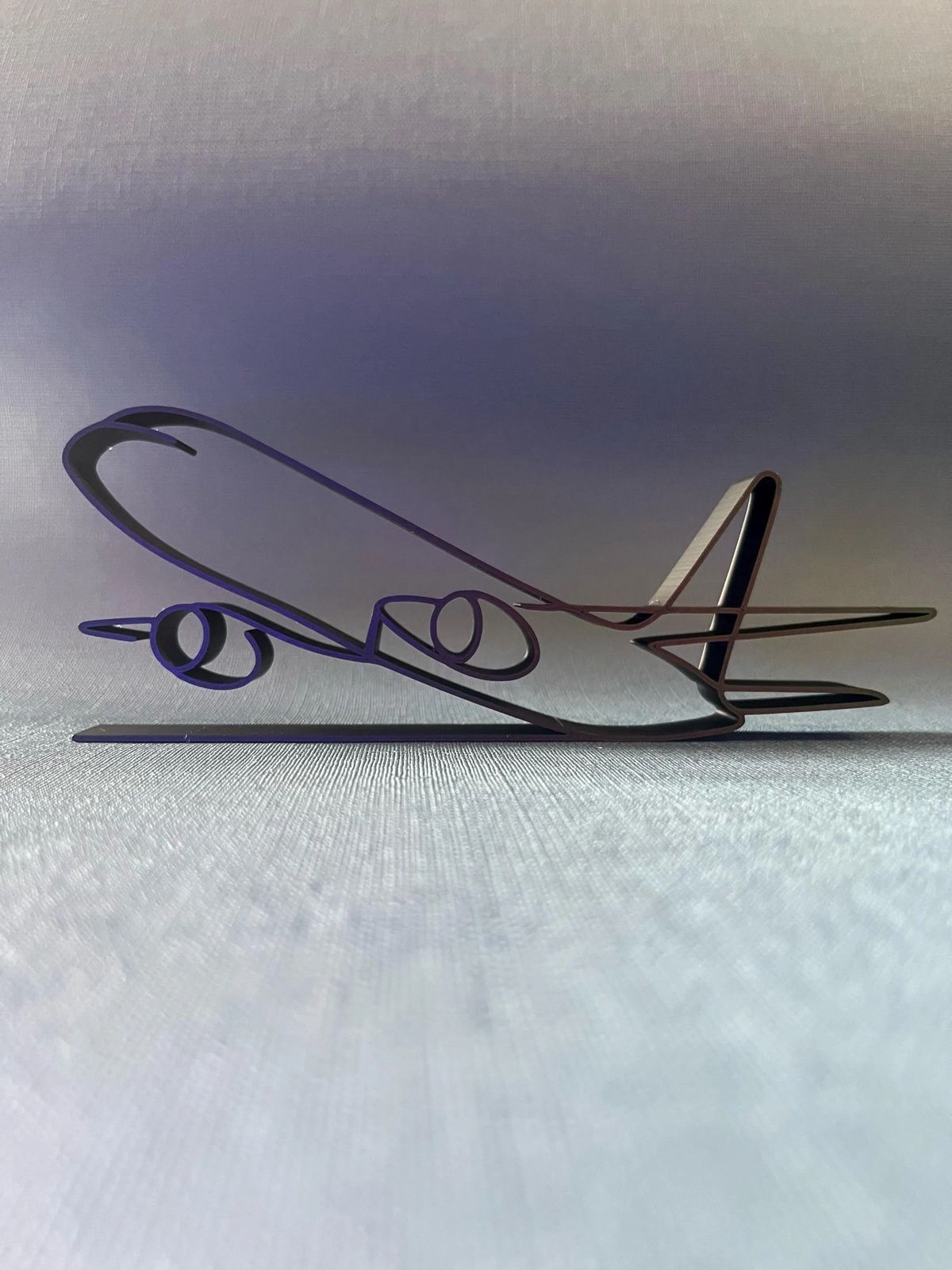 Minimalistische one line vliegtuigje